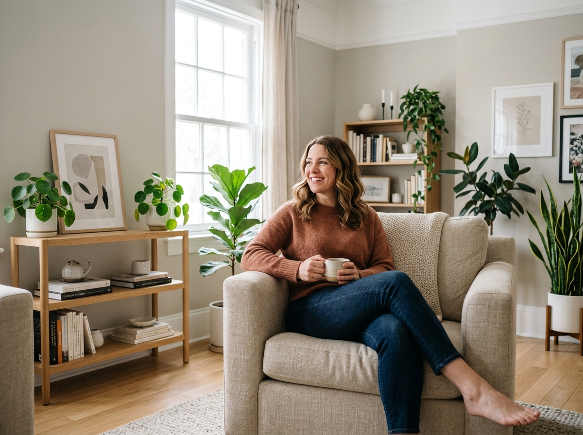 Stilvoll renoviertes Wohnzimmer in Köln