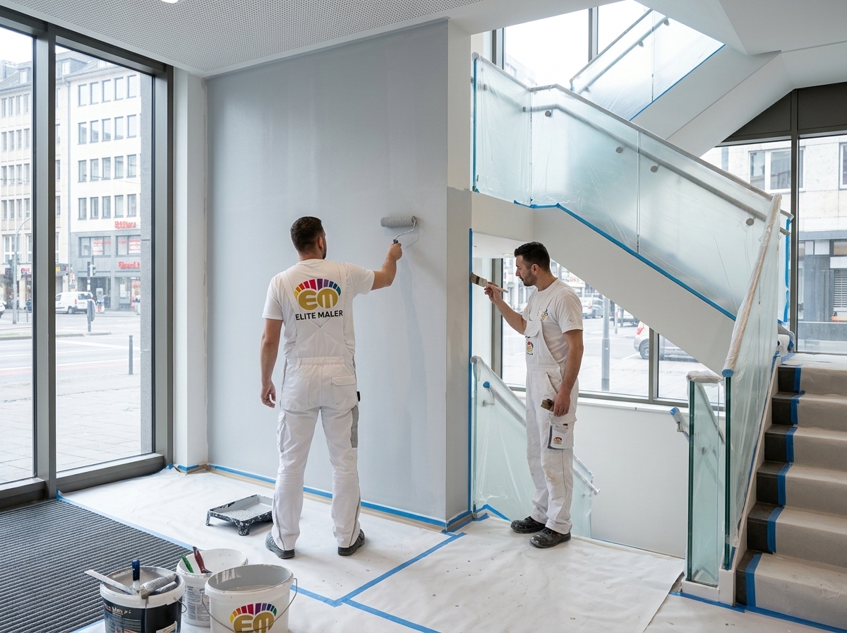 Professionelle Malerarbeiten für Gewerbe und Treppenhäuser in Köln
